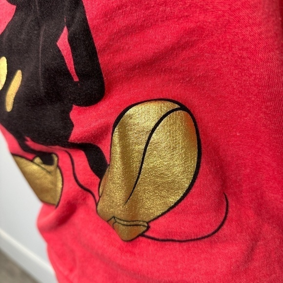 Disney Mickey Mouse Coral Long Sleeve Sweater (Small) - Picture 4 of 6